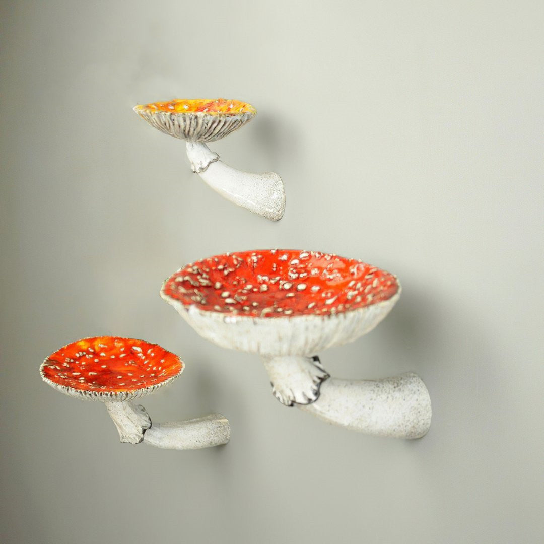 Mushroom Wall Rack Creative Storage Shelf Decorations